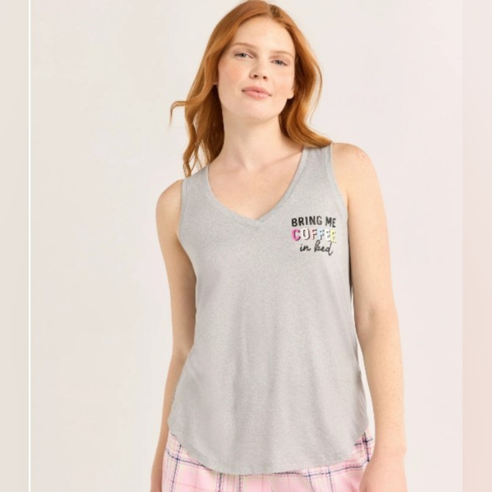 Joyspun Gray Sleeveless Pajama Top